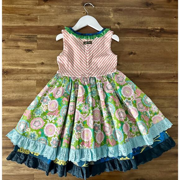 Matilda Jane It's A Wonderful Parade Cake Walk Tank Sleeveless Floral Pink Dress - Picture 5 of 7